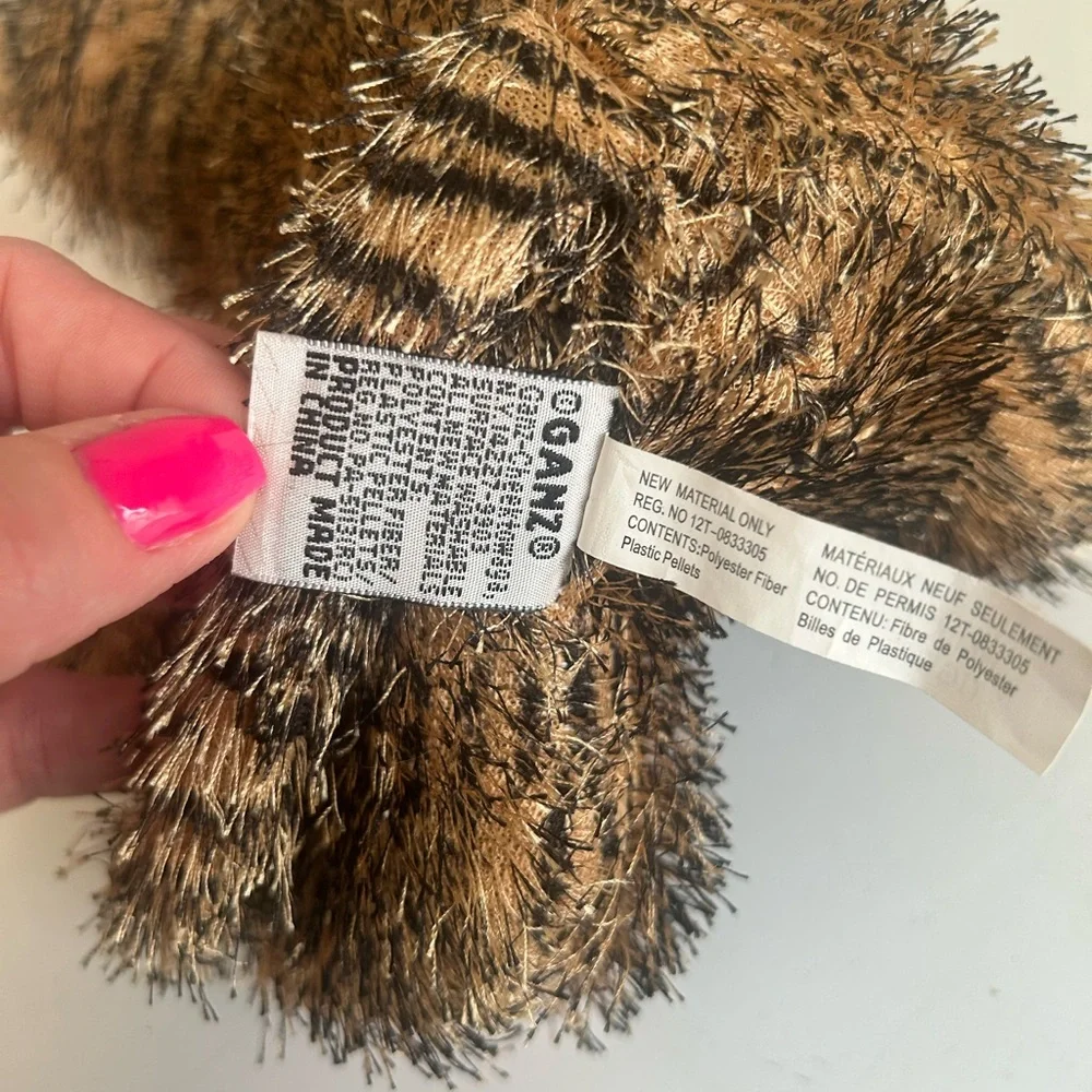 Webkinz GANZ Striped Tiger Soft‎ Plush Brown Black